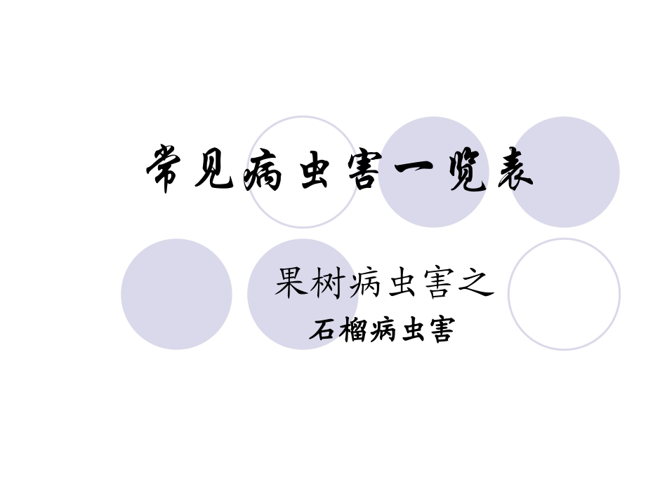 石榴常见病虫害一览表_第1页