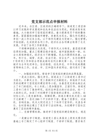 党支部示范点申报材料