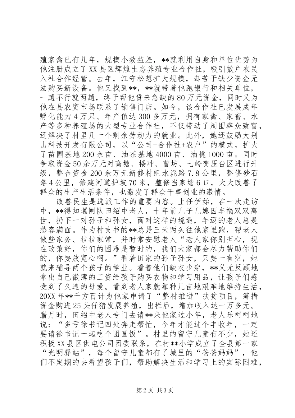 党支部书记个人事迹_第2页