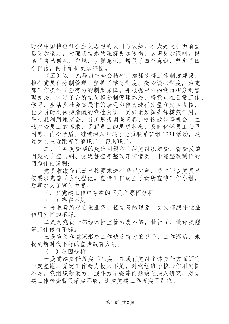 党支部书记年度抓党建工作述职报告_第2页