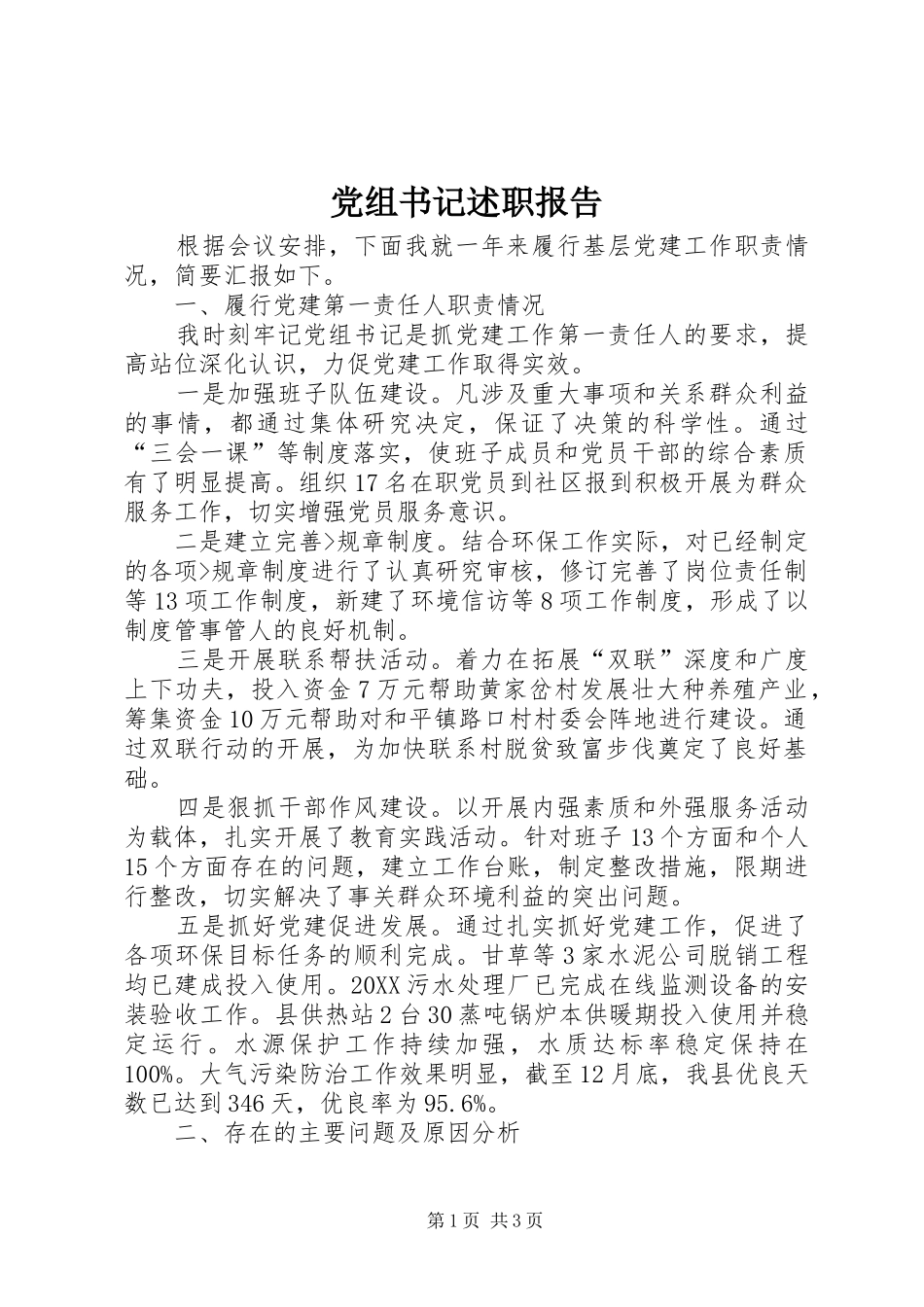 党组书记述职报告_第1页