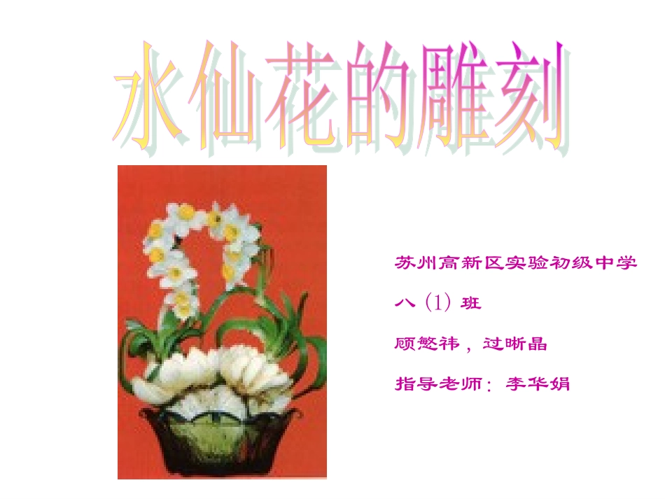 水仙花的雕刻_第1页