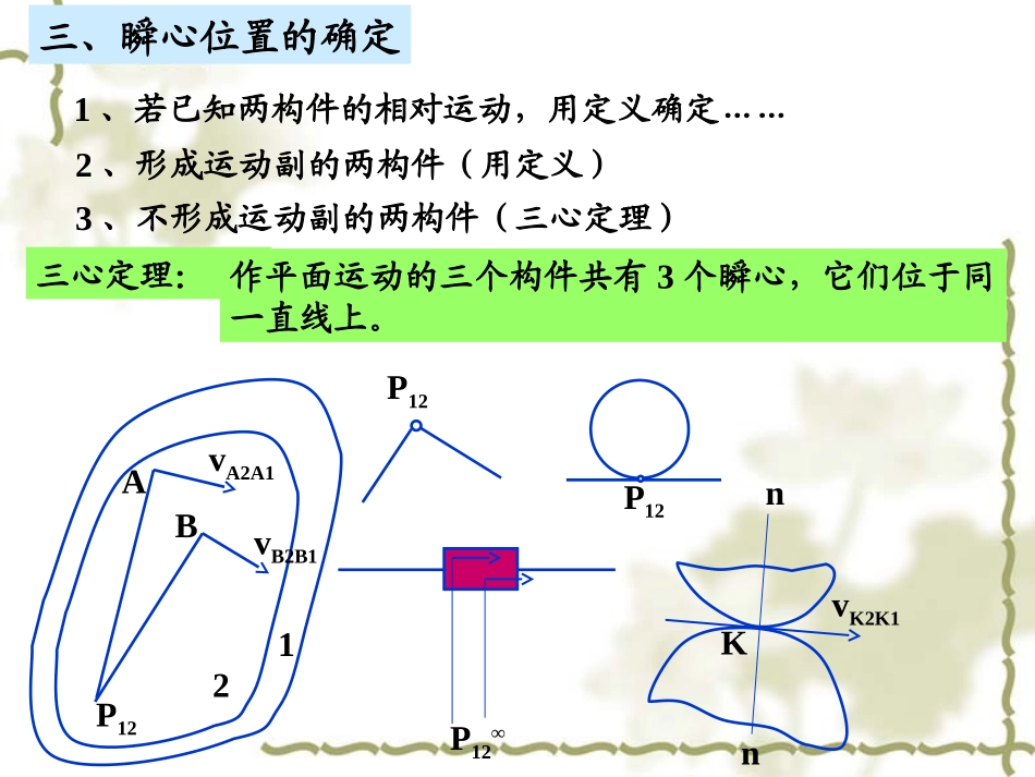 瞬心位置的确定_第1页