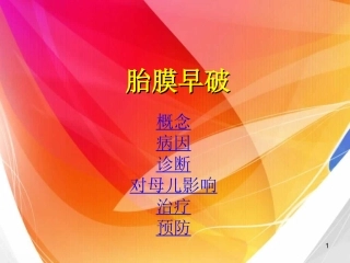 胎膜早破教学课件