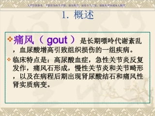 痛风病人的健康教育课件