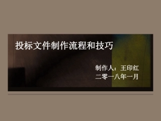 投标文件制作流程和技巧专业版