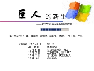 微软公司多元化战略案例分析