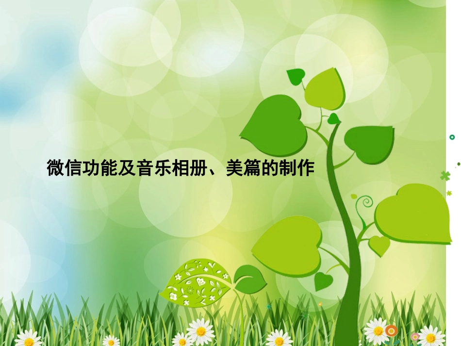 微信功能及音乐相册美篇的制作_第1页