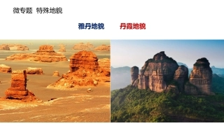 微专题特殊地貌对比雅丹地貌丹霞地貌