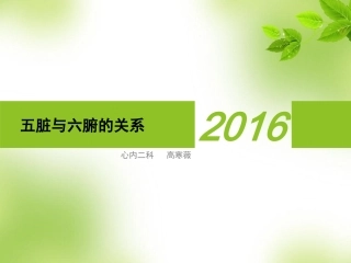 五脏和六腑的关系