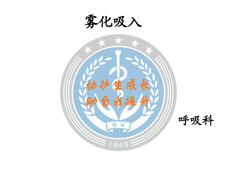 雾化吸入疗法_第1页