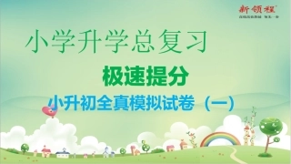 小升初全真模拟试卷一