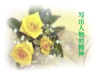 写出人物的精神