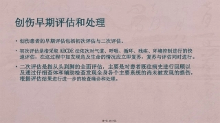 严重创伤的早期评估与处理