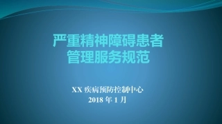 严重精神障碍患者管理服务规范