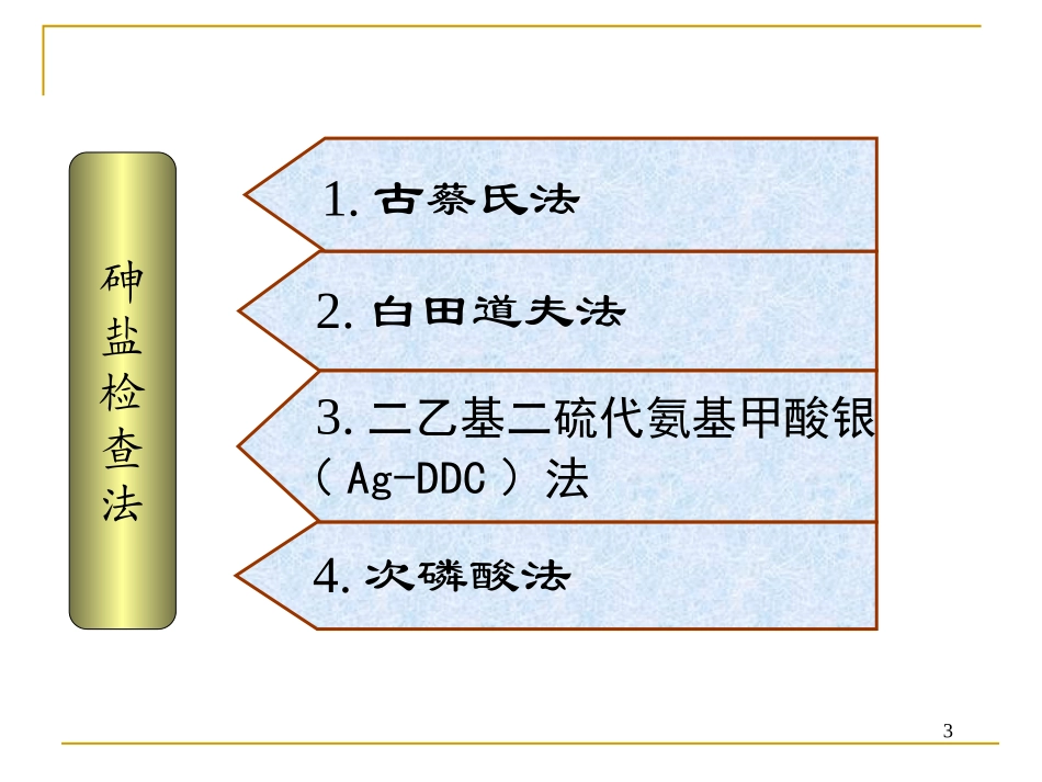 药物分析药物中一般杂质的检查砷盐检查法_第3页