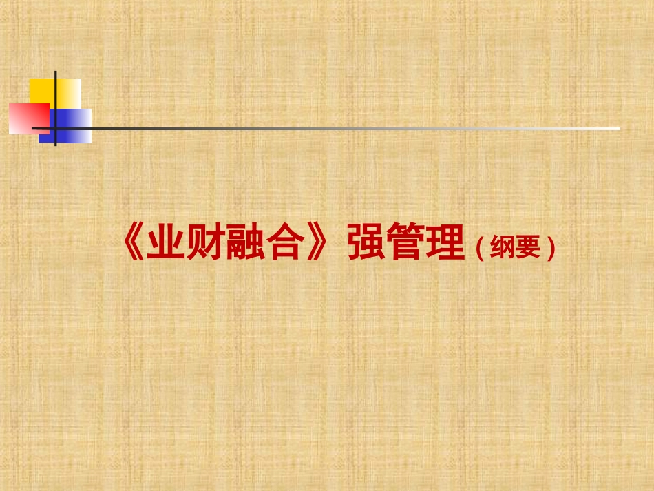 业财融合纲要精编版_第1页