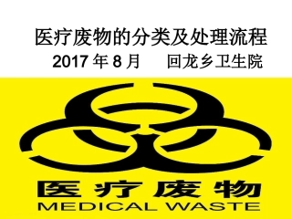 医疗废物的分类及处置流程演示文稿