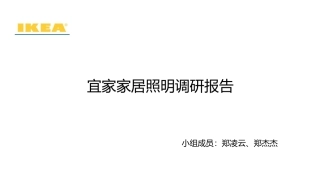 宜家家居照明调研报告