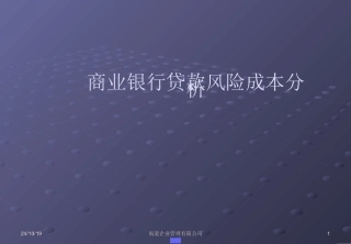 银行贷款的分析报告