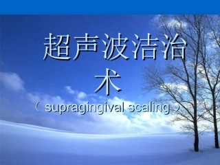 龈上洁治术超声