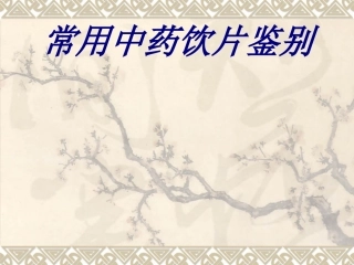 常用中药饮片鉴别优质课件