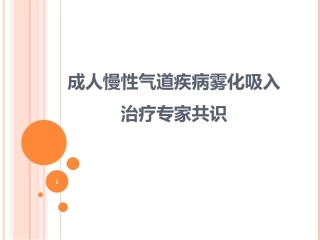 成人慢性气道疾病雾化吸入课件