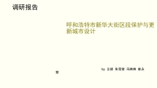 城市设计调研报告