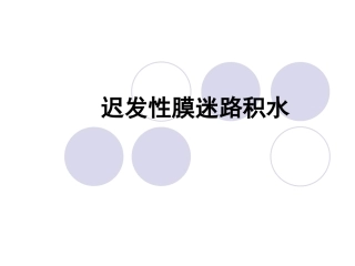 迟发性膜迷路积水