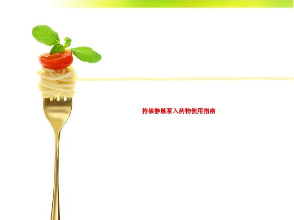 持续静脉泵入药物使用指南_第1页