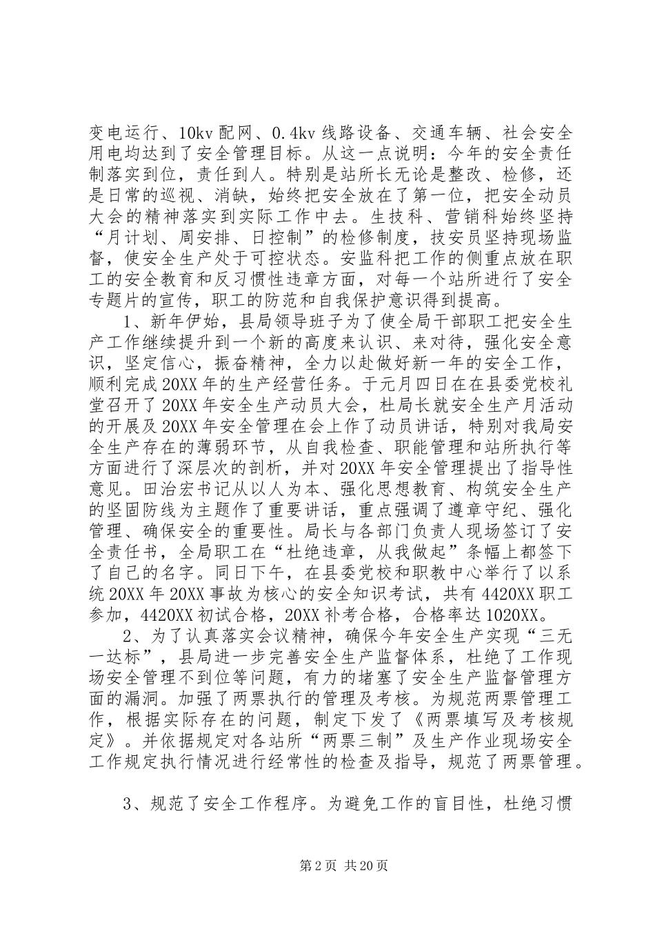 电力局半年工作总结_第2页