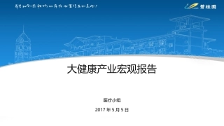 大健康产业宏观报告养老产业医疗服务精准医疗健康管理医药工业
