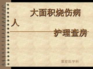 大面积烧伤护理查房