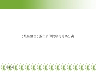 蛋白质的提取与分离分离