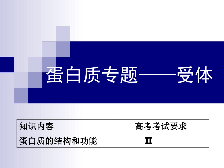 蛋白质专题受体_第1页