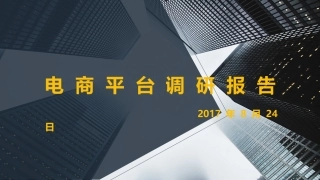 电商平台调研报告