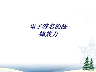 电子签名的法律效力培训课件