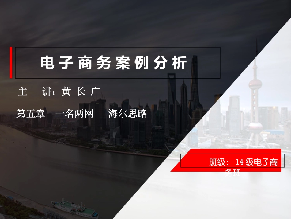 电子商务案例分析一名两网_第1页