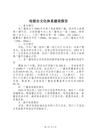 电视台文化体系建设报告