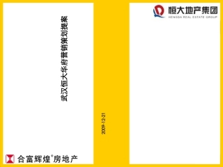房地产武汉恒大华府营销策划方案