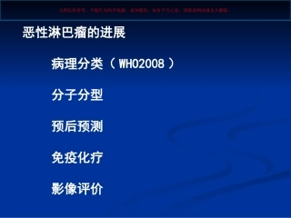 非霍奇金淋巴瘤治疗现状和进展课件