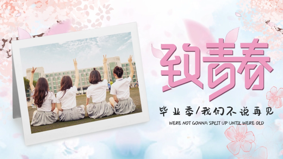 粉色简约致青春毕业相册_第1页