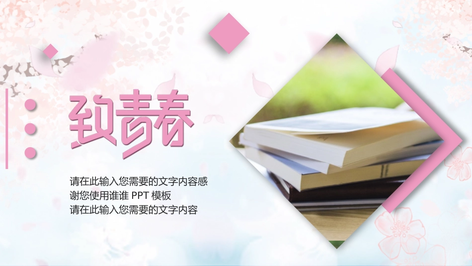 粉色简约致青春毕业相册_第2页