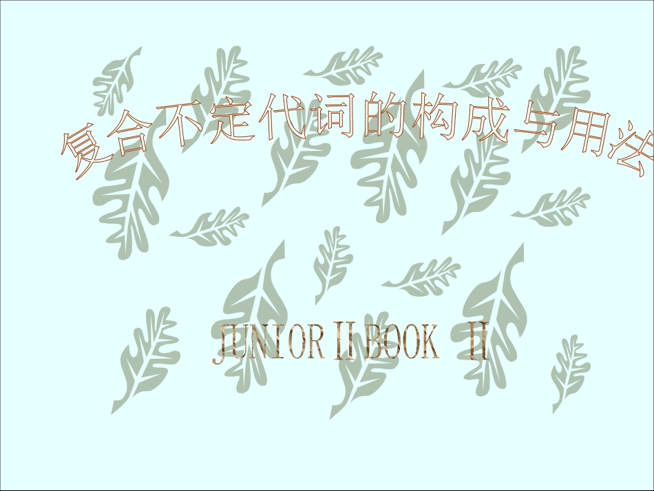 复合不定代词的构成与用法_第1页