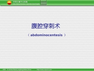 腹穿培训课件