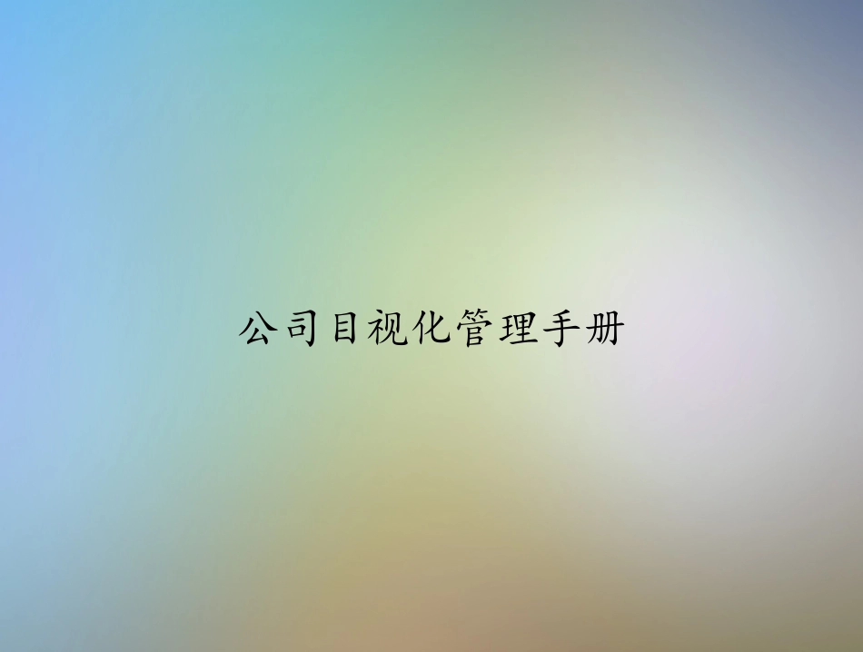 公司目视化管理手册_第1页