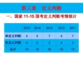 公务员考试行测定义判断