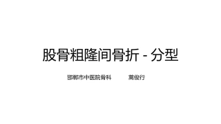 股骨粗隆间骨折分型