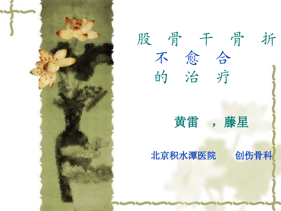 股骨干骨折不愈合的治疗概要_第1页