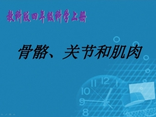 骨骼关节和肌肉教学课件